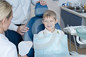 Brave Little Boy Visiting Dentist