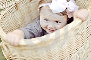 Portrait of smiling little girl - close up