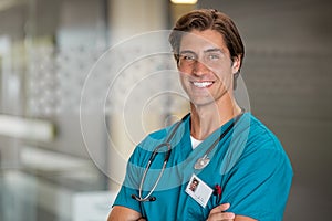 Portrait of smiling male nurse