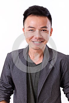 Portrait of smiling man, smart casual outfit