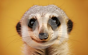 Portrait of a smiling meerkat