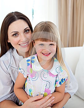 Portrait of a smiling mother and her daughter