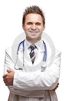 Portrait of smiling self confident medical doctor