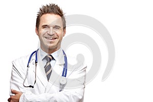 Portrait of smiling self confident medical doctor