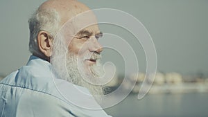 Portrait of smiling senior man