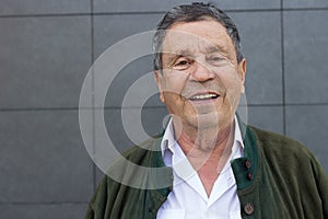 Portrait of a smiling senior man feeling great