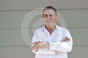 Portrait of a smiling senior man feeling great