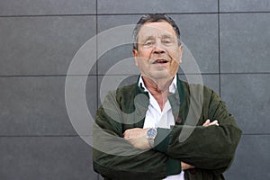 Portrait of a smiling senior man feeling great