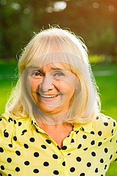 Portrait of smiling senior woman.