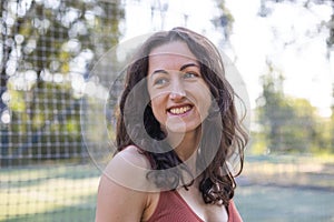 Portrait of a smiling sportive woman