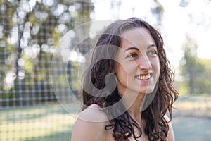 Portrait of a smiling sportive woman