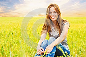 Portrait of smiling teen age girl