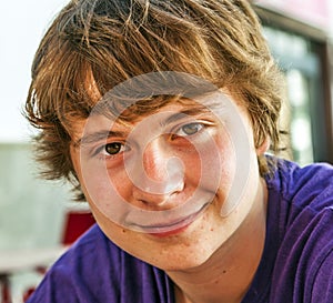 Portrait of a smiling teen boy