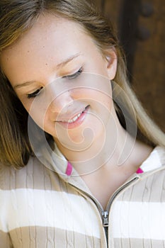 Portrait of Smiling Tween Girl