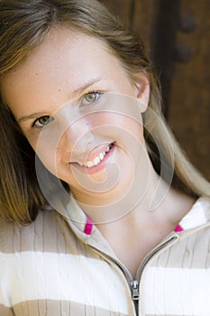 Portrait of Smiling Tween Girl