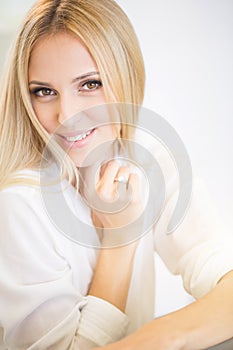 Portrait of smiling woman