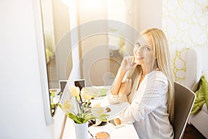 Portrait of smiling woman