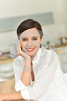 Portrait of smiling woman