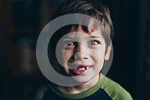 Portrait of smiling young boy