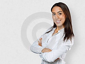 Portrait of smiling young self-employed woman