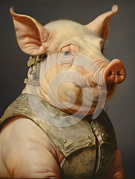 Portrait of a Soldier Pig