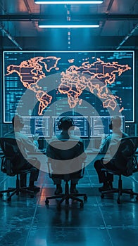 portrait of a soldier working in front of a computer