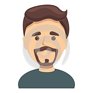 Portrait of spaniard with beard icon, cartoon style