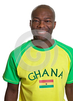 Portrait of a sports fan from Ghana