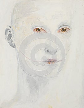 Portrait of a strange man, oil painting