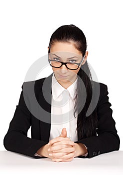 Portrait of strict business woman