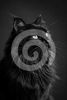 portrait studio photograph of catamount black and white
