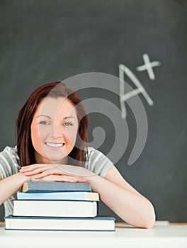 Portrait of a studious young woman