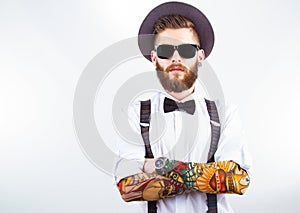 Portrait of a stylish hipster