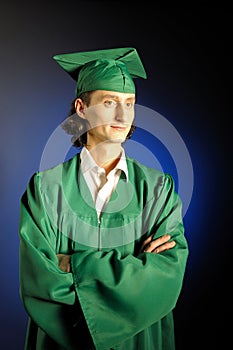 Portrait of a succesful man on his graduation day