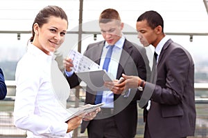 Portrait of a successful business woman smiling.