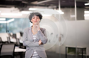 Portrait of successful female software developer