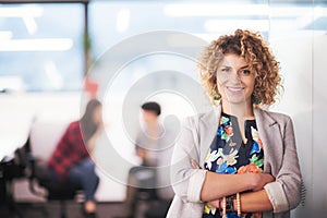 Portrait of successful female software developer