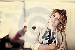 Portrait of successful female software developer