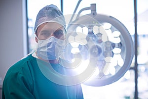 Portrait of surgeon in operation room