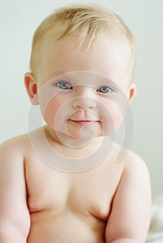 Portrait of sweet baby photo
