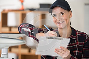 portrait technician smiling at camera
