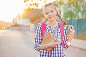 Portrait of teen girl with sun rays