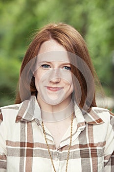 Portrait of teen in park