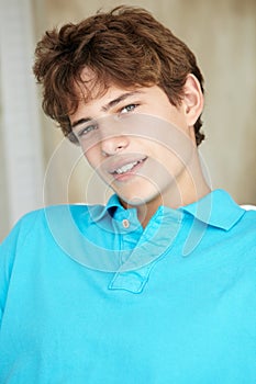 Portrait teenage boy