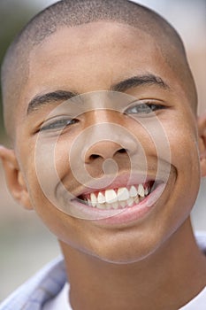 Portrait Of Teenage Boy Smiling