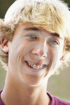 Portrait Of Teenage Boy Smiling