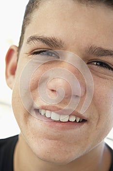 Portrait Of Teenage Boy Smiling