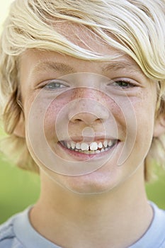 Portrait Of Teenage Boy Smiling