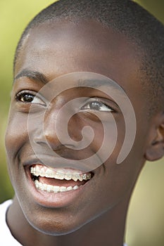 Portrait Of Teenage Boy Smiling