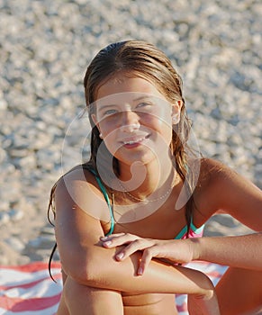 Portrait of teenage girl